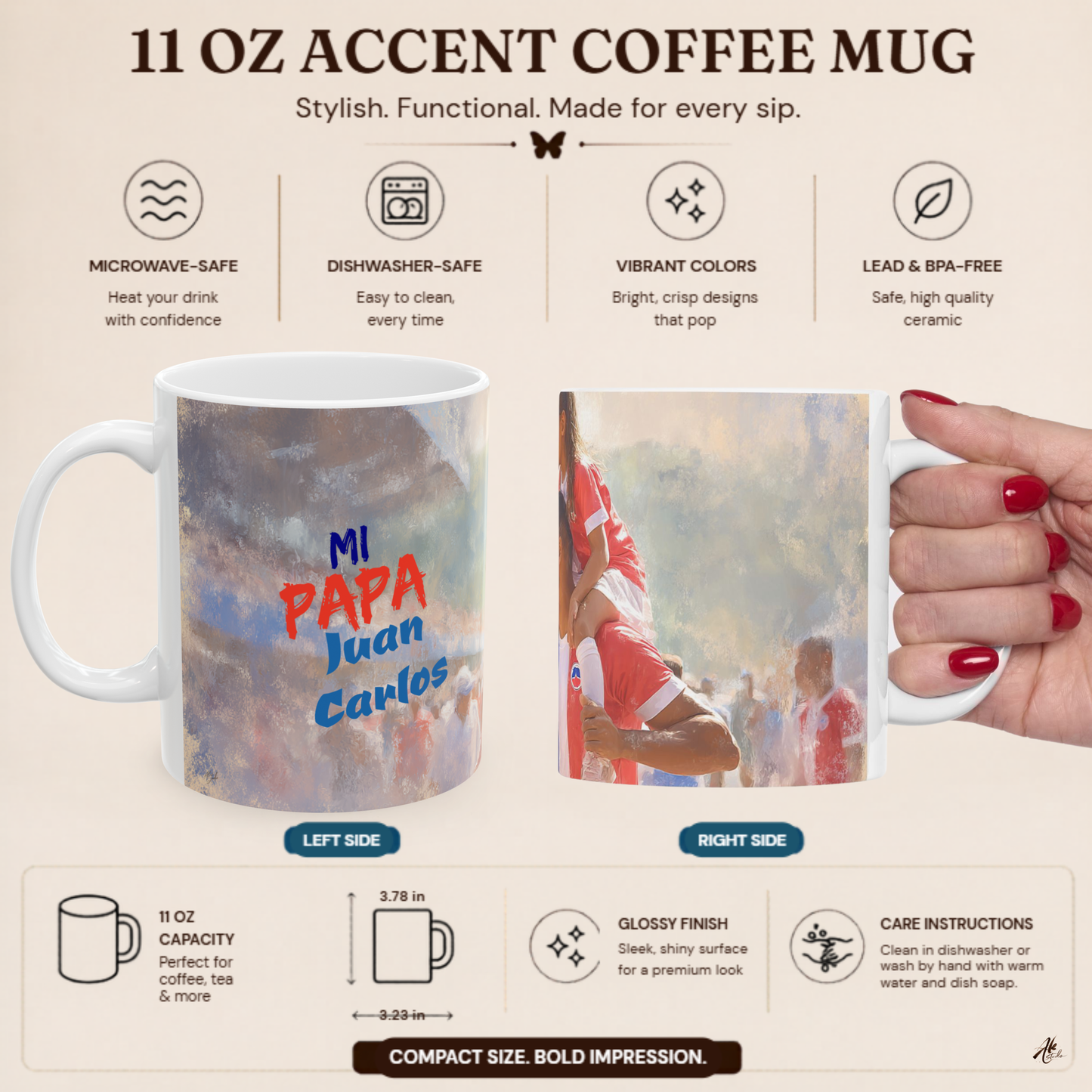 Mi Papa A Personalized Mug Honoring the Father Who Is Your Whole World