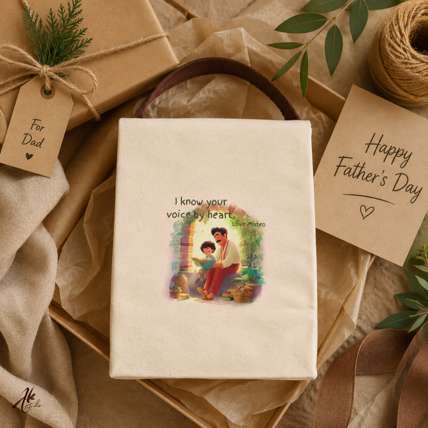 I Know Your Voice by Heart A Personalized Lunch Bag Honoring the Bond Between Father and Son