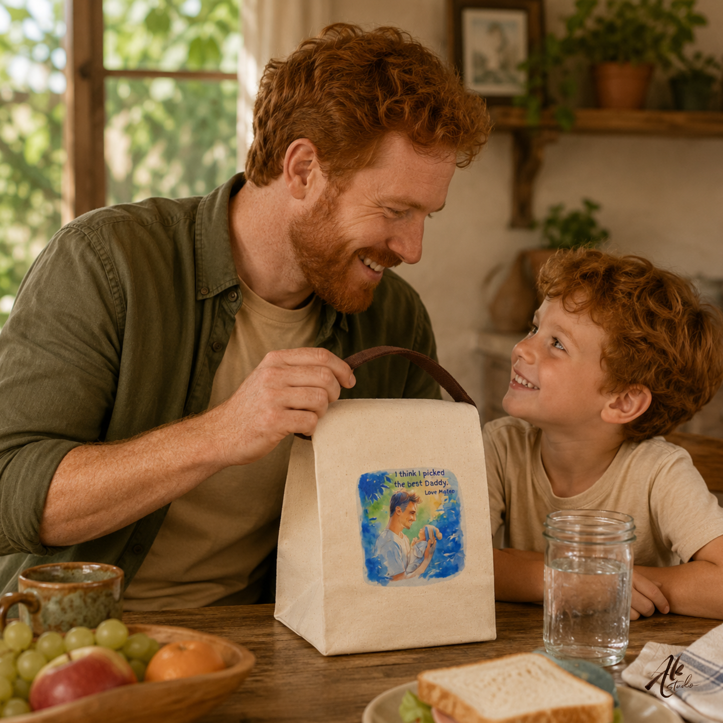 I Think I Picked the Best Daddy A Personalized Canvas Lunch Bag