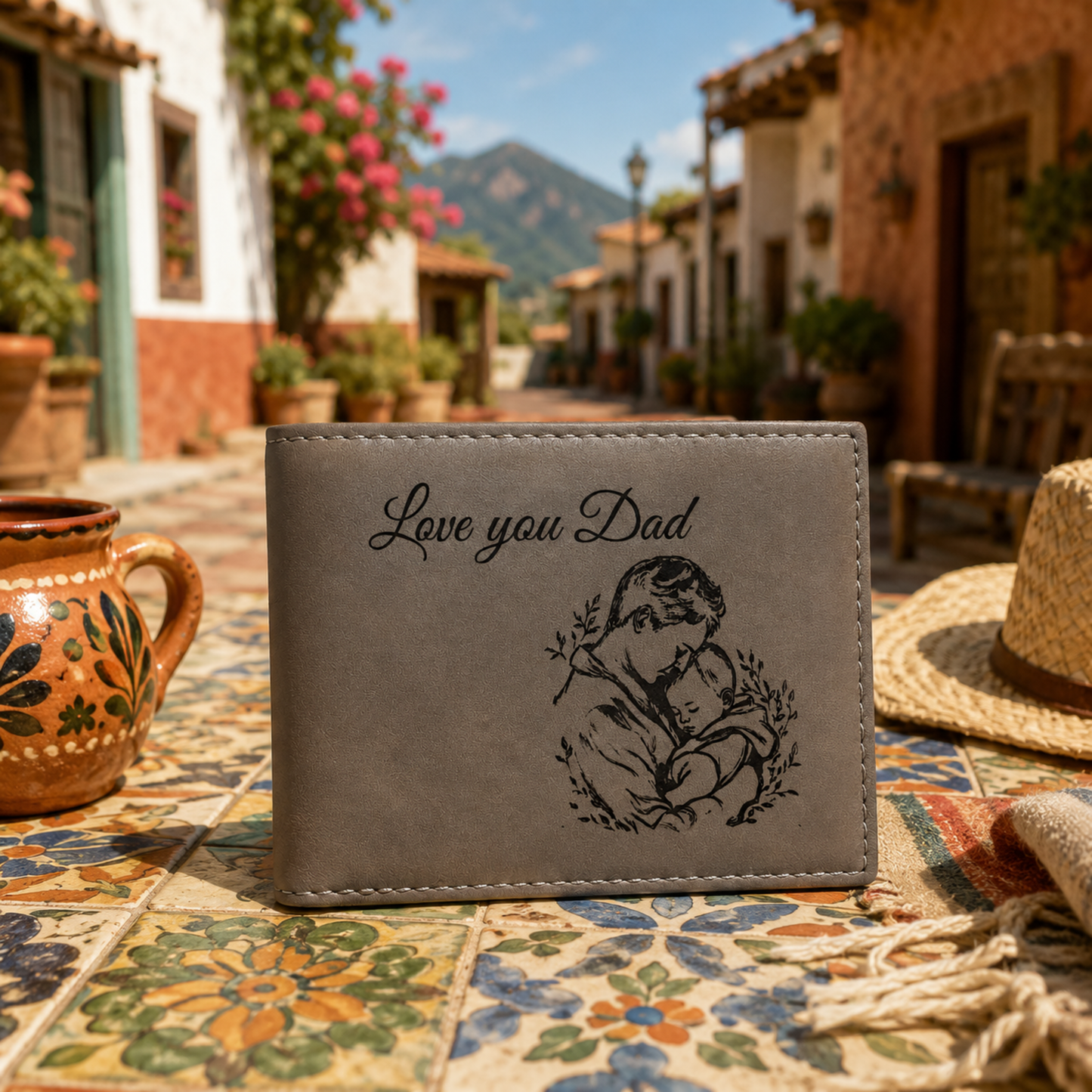Love You Dad A Personalized CO2 Laser Engraved Bifold Wallet Carrying Family Close Every Day