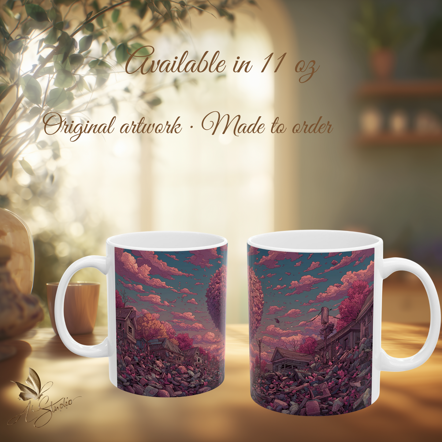 Hearts that Remain Ceramic Mug 2 - Emotional Art Coffee Mug