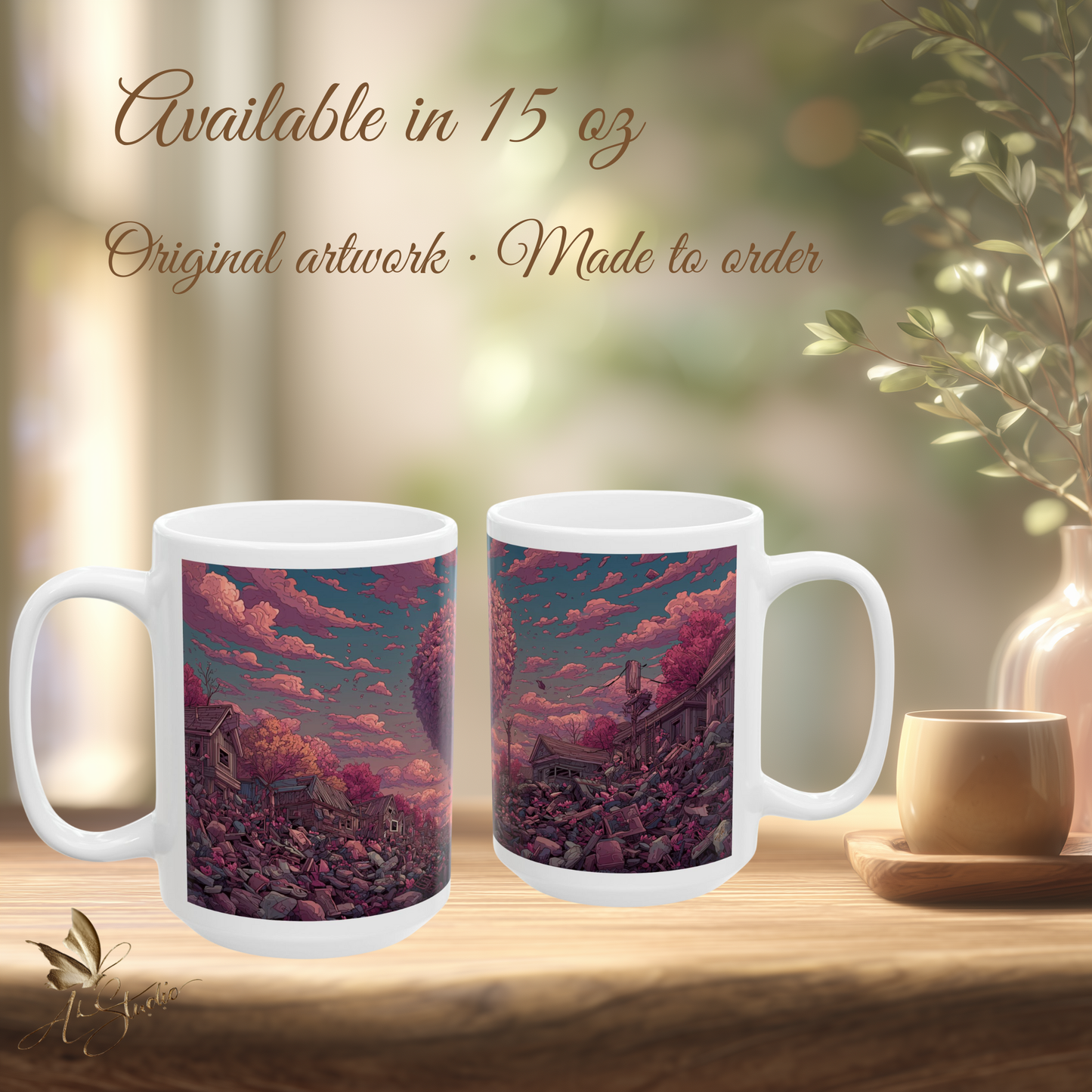 Hearts that Remain Ceramic Mug 2 - Emotional Art Coffee Mug