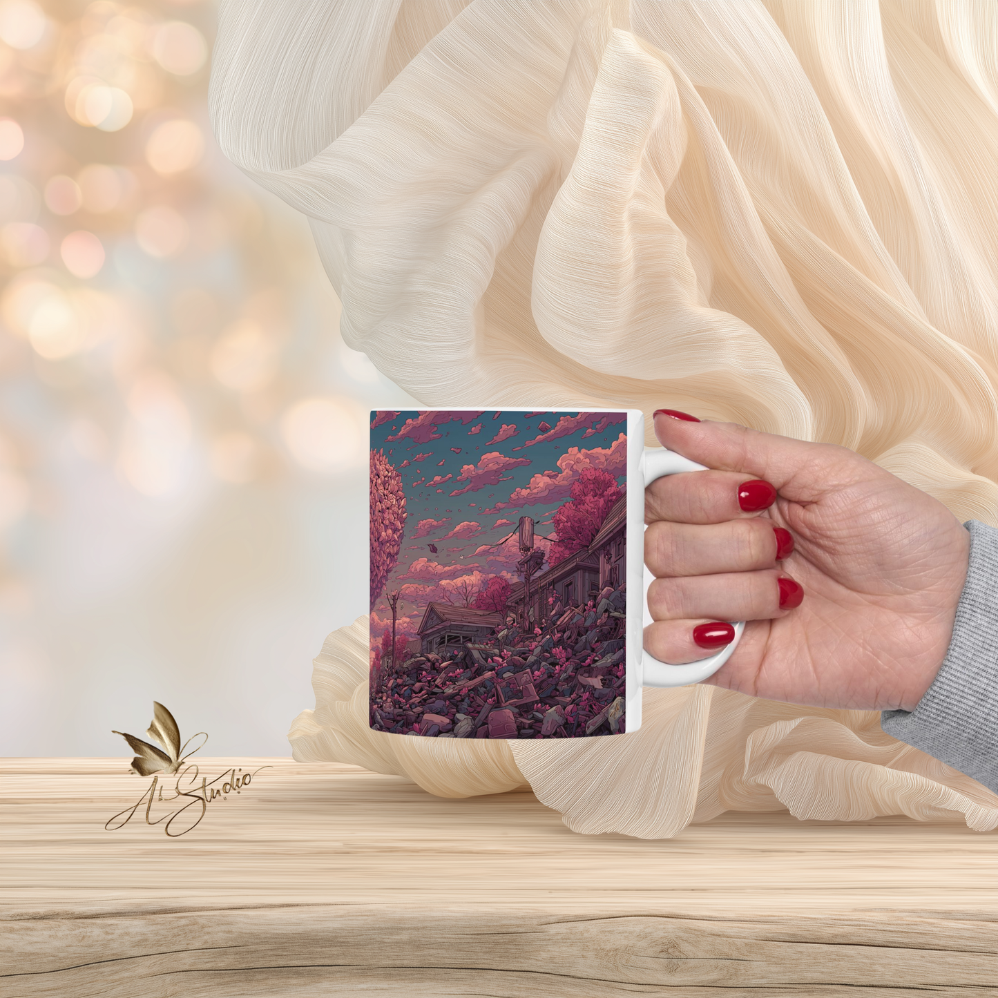 Hearts that Remain Ceramic Mug 2 - Emotional Art Coffee Mug