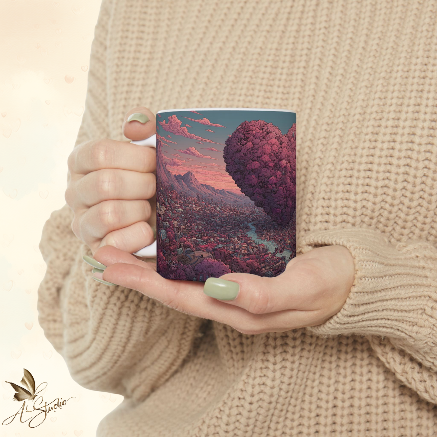 Hearts that Remain Ceramic Mug 3 - Emotional Art Coffee Mug