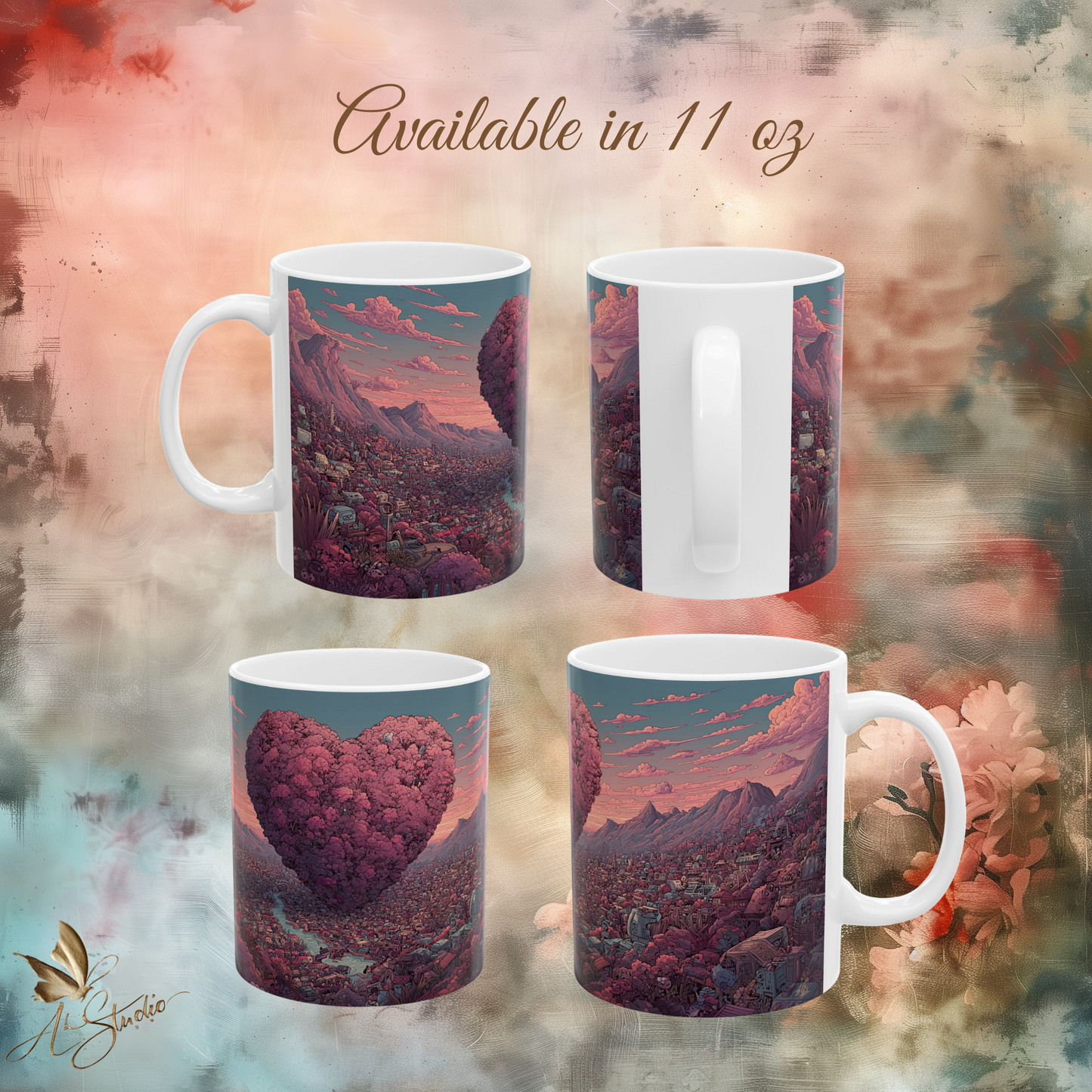 Hearts that Remain Ceramic Mug 3 - Emotional Art Coffee Mug