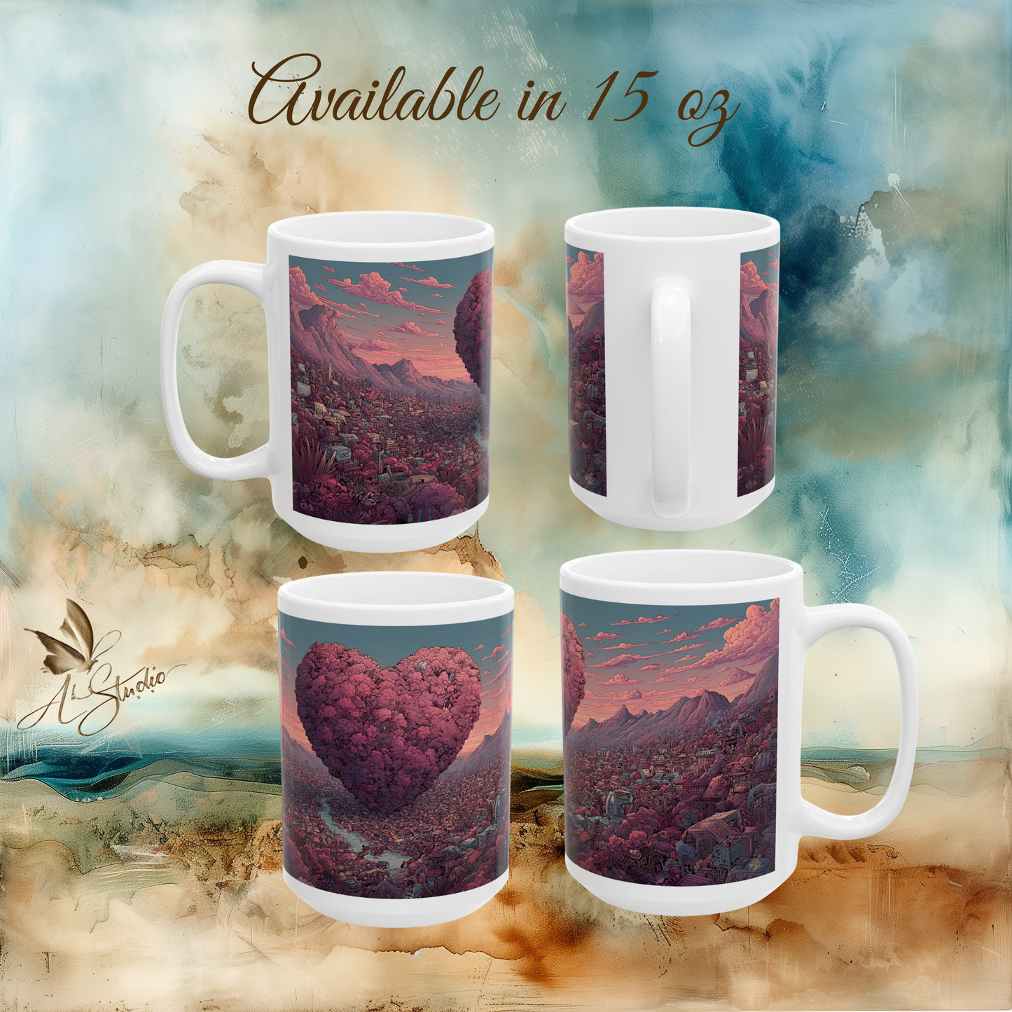 Hearts that Remain Ceramic Mug 3 - Emotional Art Coffee Mug