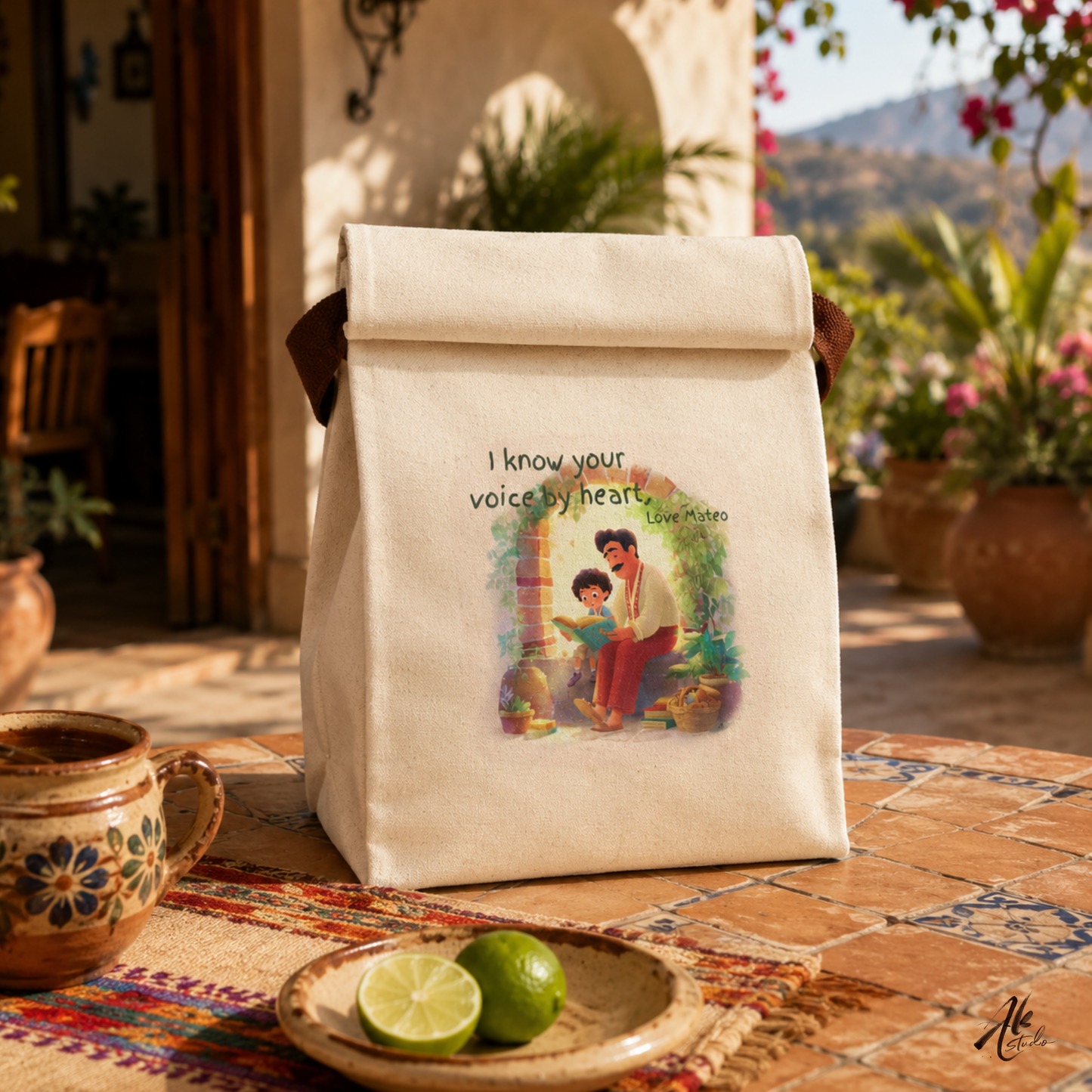 I Know Your Voice by Heart A Personalized Lunch Bag Honoring the Bond Between Father and Son