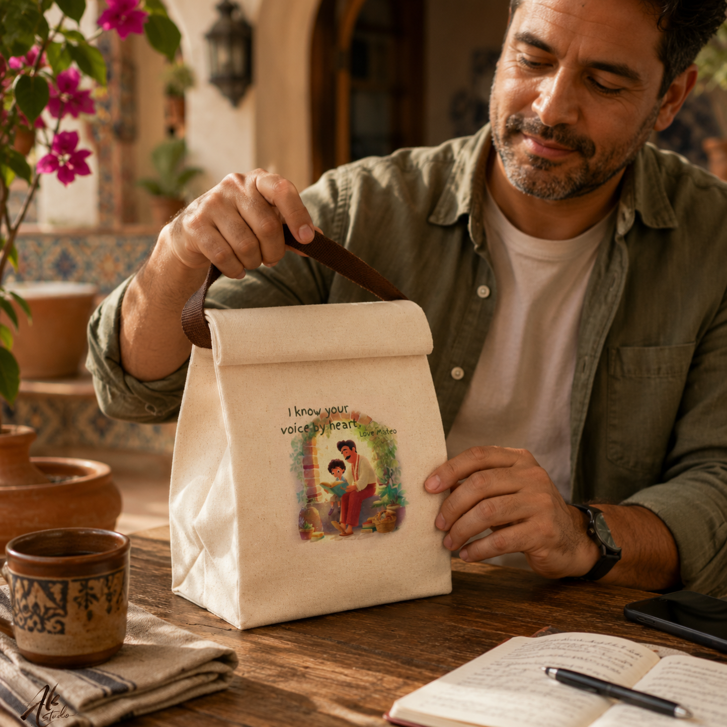I Know Your Voice by Heart A Personalized Lunch Bag Honoring the Bond Between Father and Son