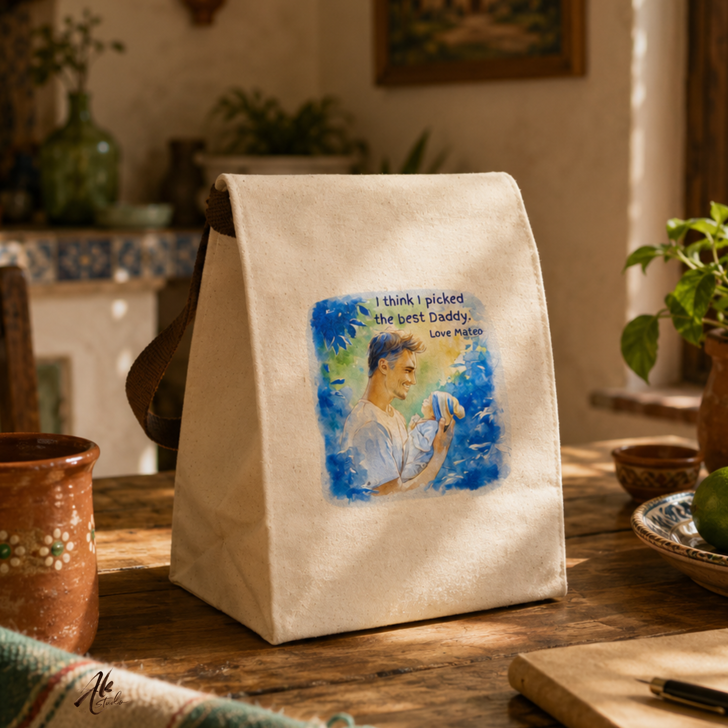 I Think I Picked the Best Daddy A Personalized Canvas Lunch Bag