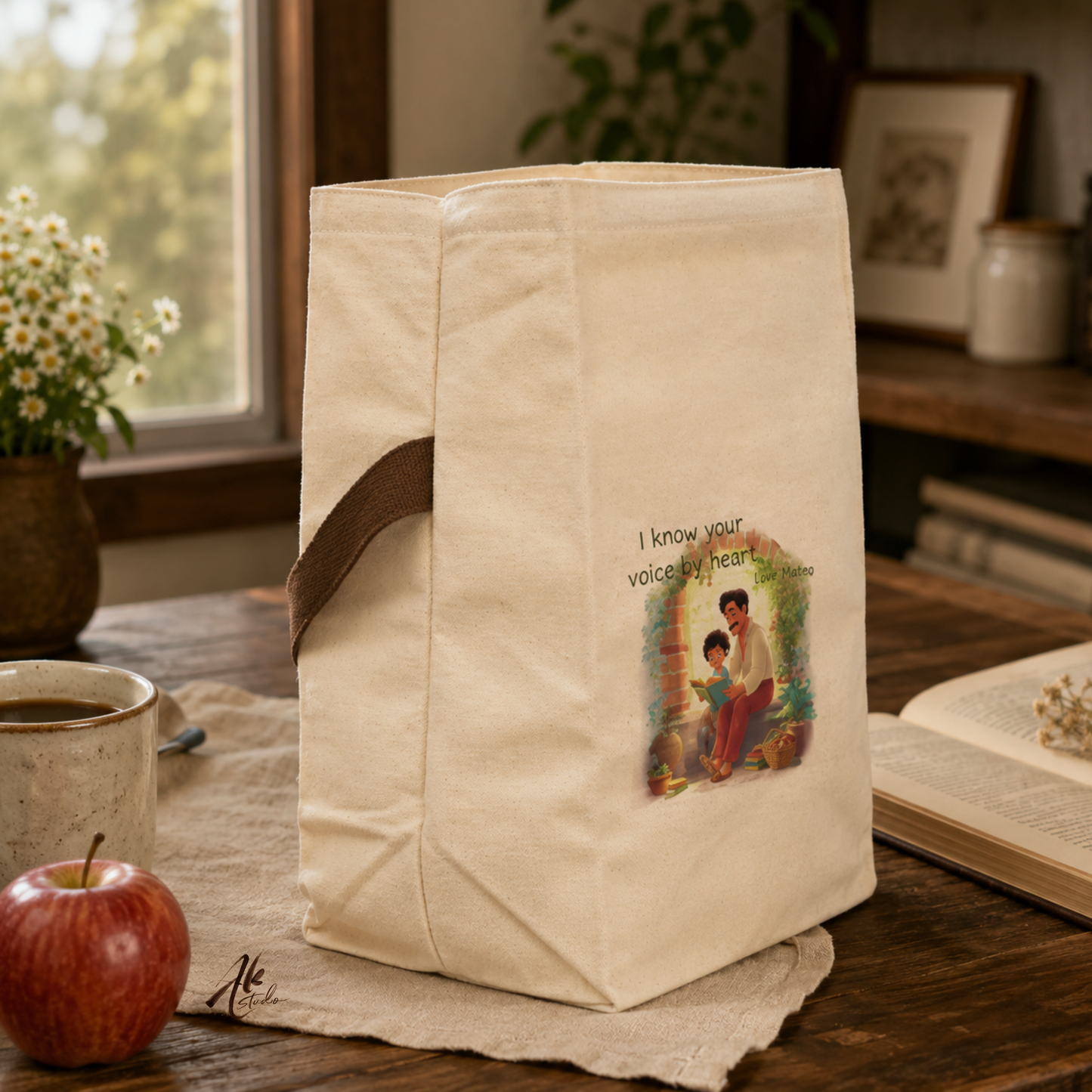 I Know Your Voice by Heart A Personalized Lunch Bag Honoring the Bond Between Father and Son