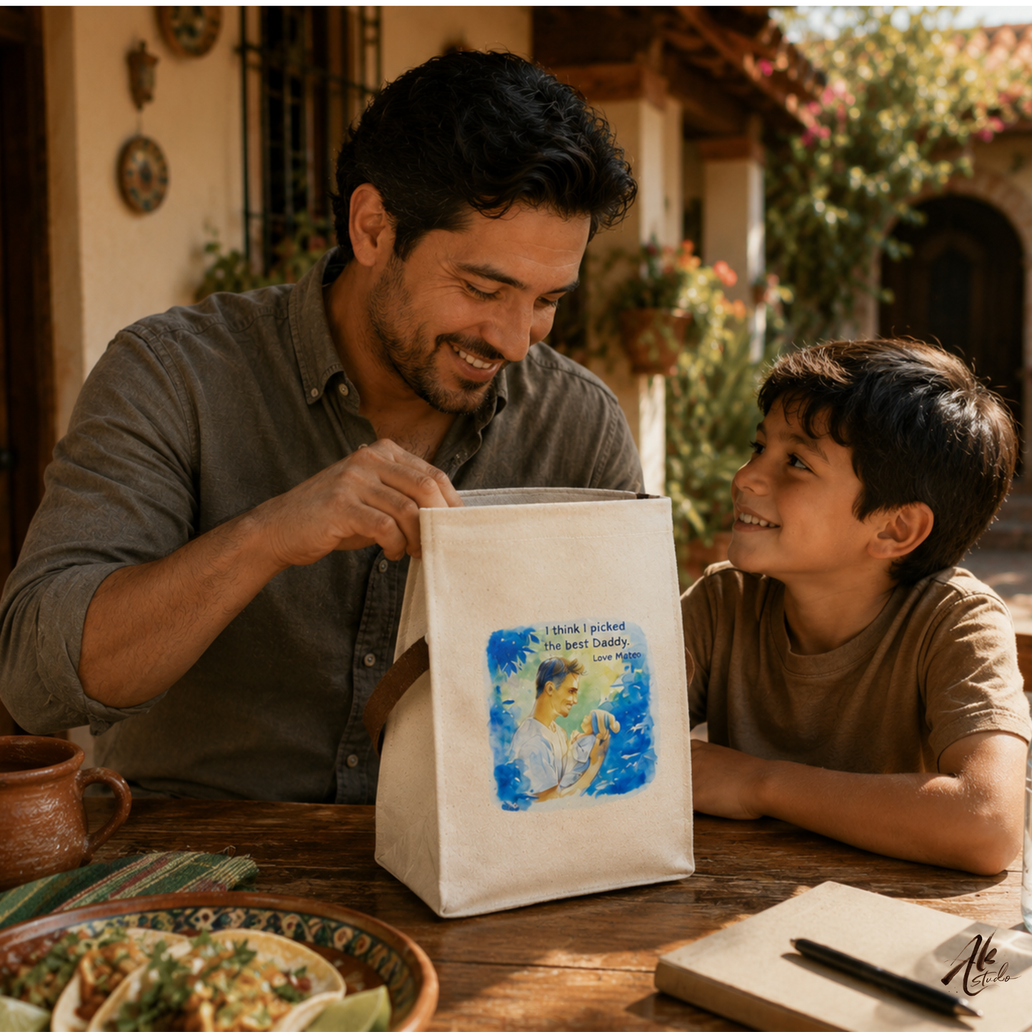 I Think I Picked the Best Daddy A Personalized Canvas Lunch Bag