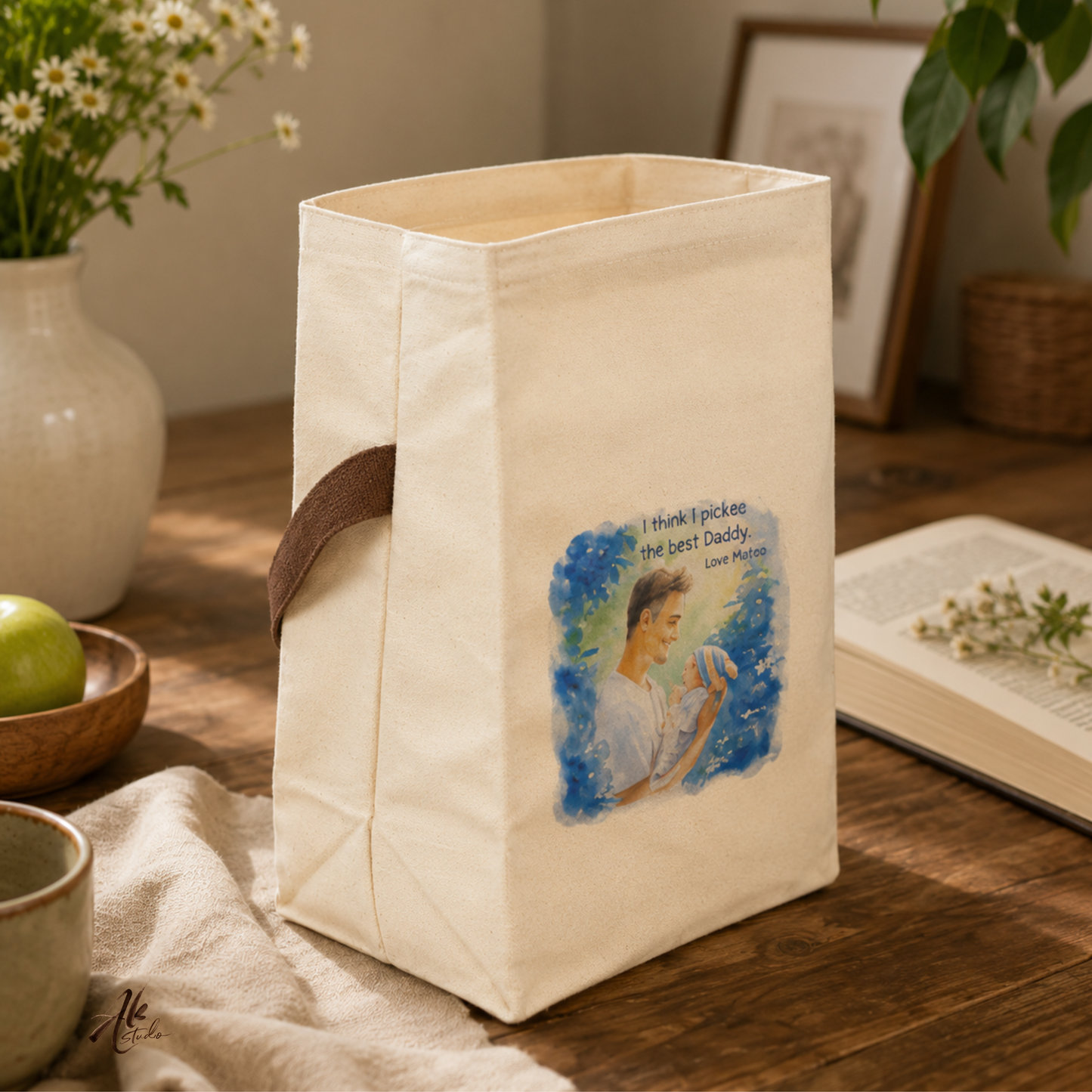 I Think I Picked the Best Daddy A Personalized Canvas Lunch Bag