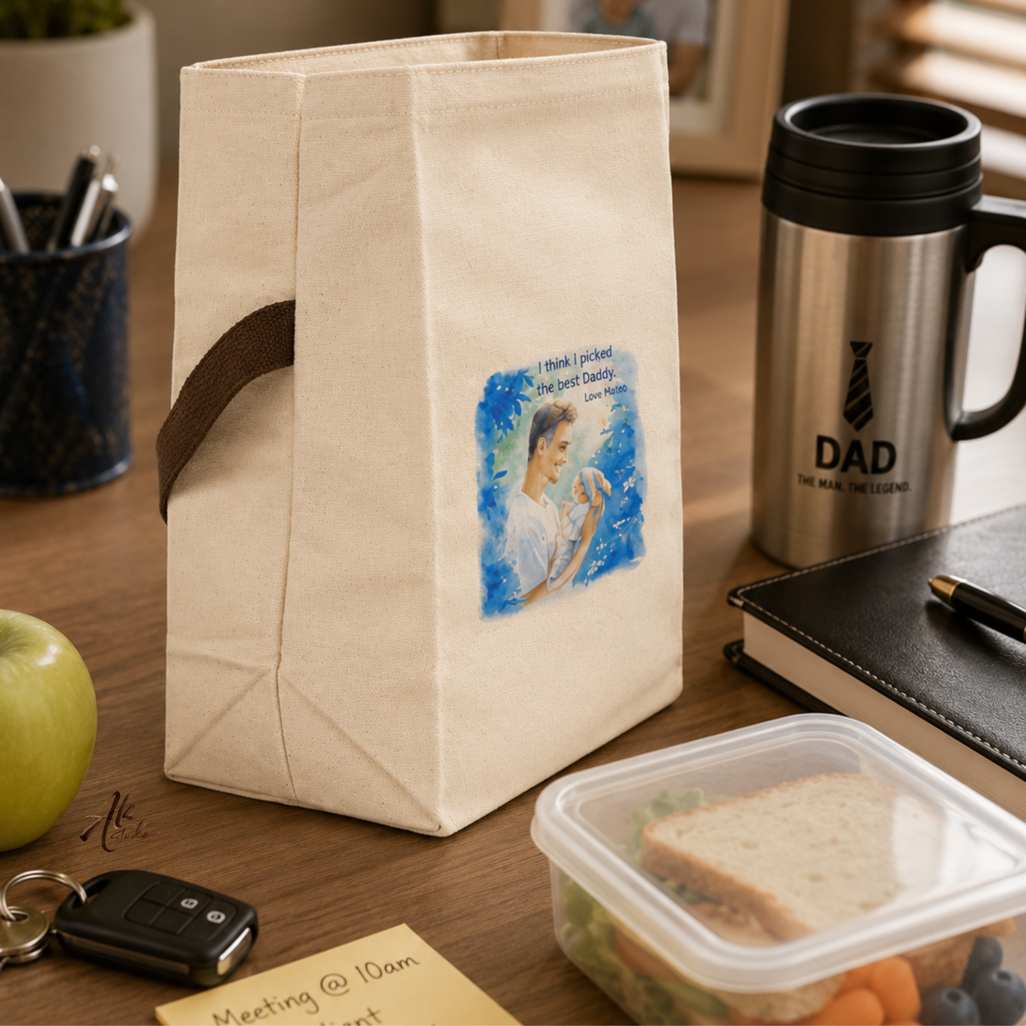 I Think I Picked the Best Daddy A Personalized Canvas Lunch Bag