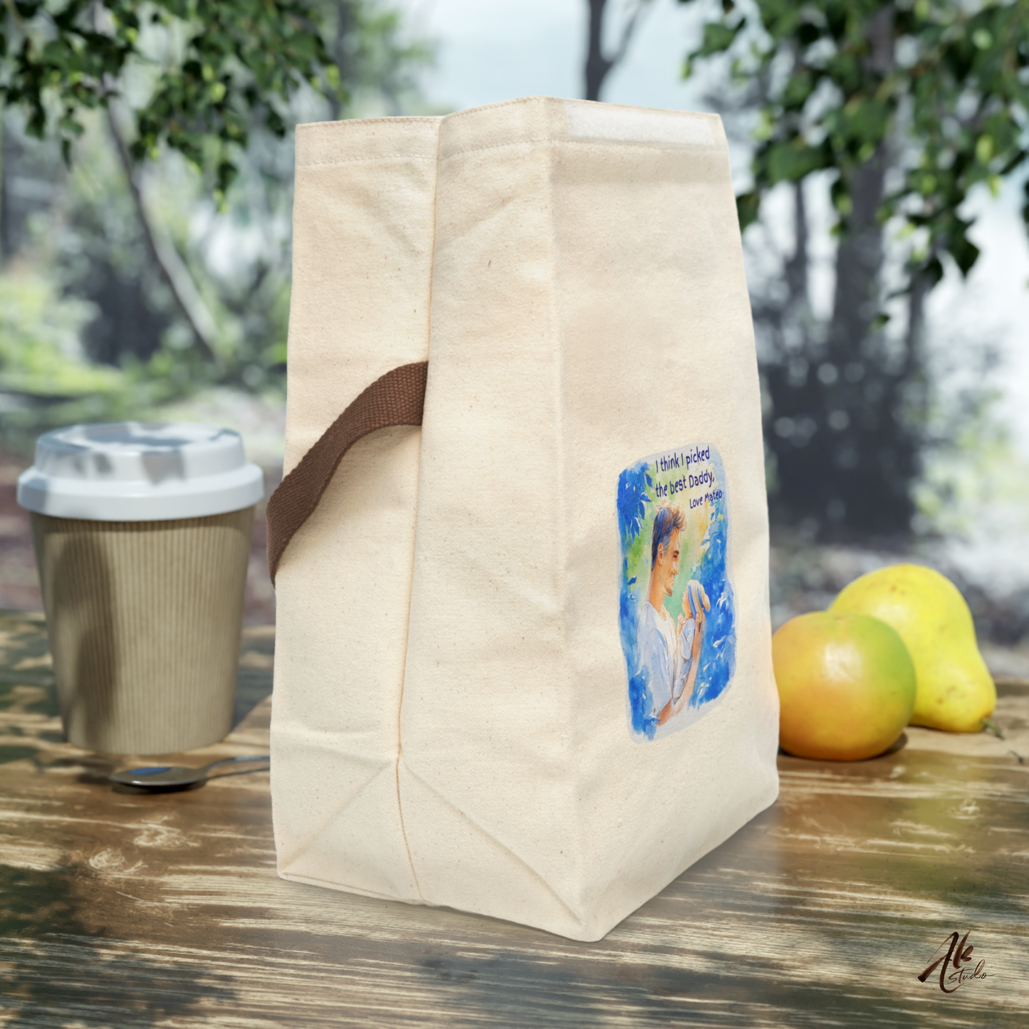 I Think I Picked the Best Daddy A Personalized Canvas Lunch Bag