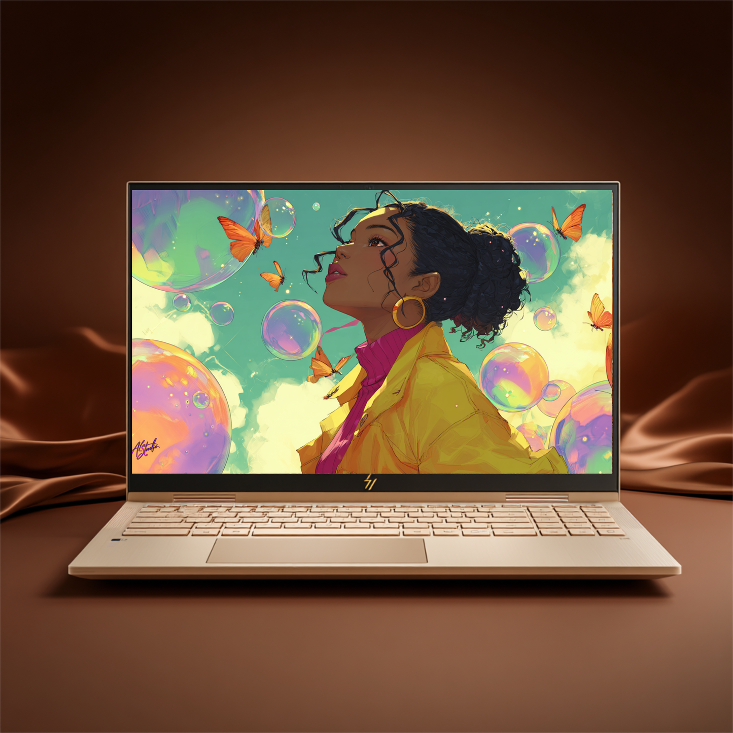 Yellow Jacket Afro-Panamanian Inspired Woman –PC Wallpaper -Display License –  Group 4