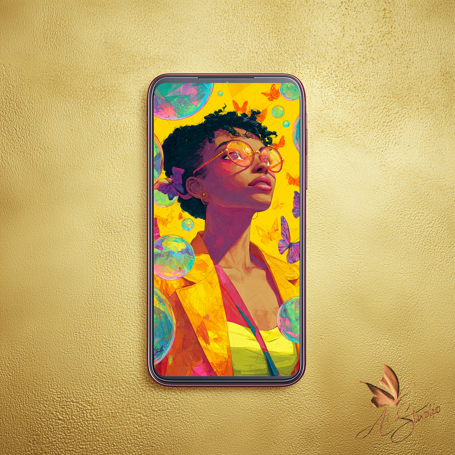 Yellow Jacket Woman –Personal Use – Group 2 –  Full set -Phone Wallpaper