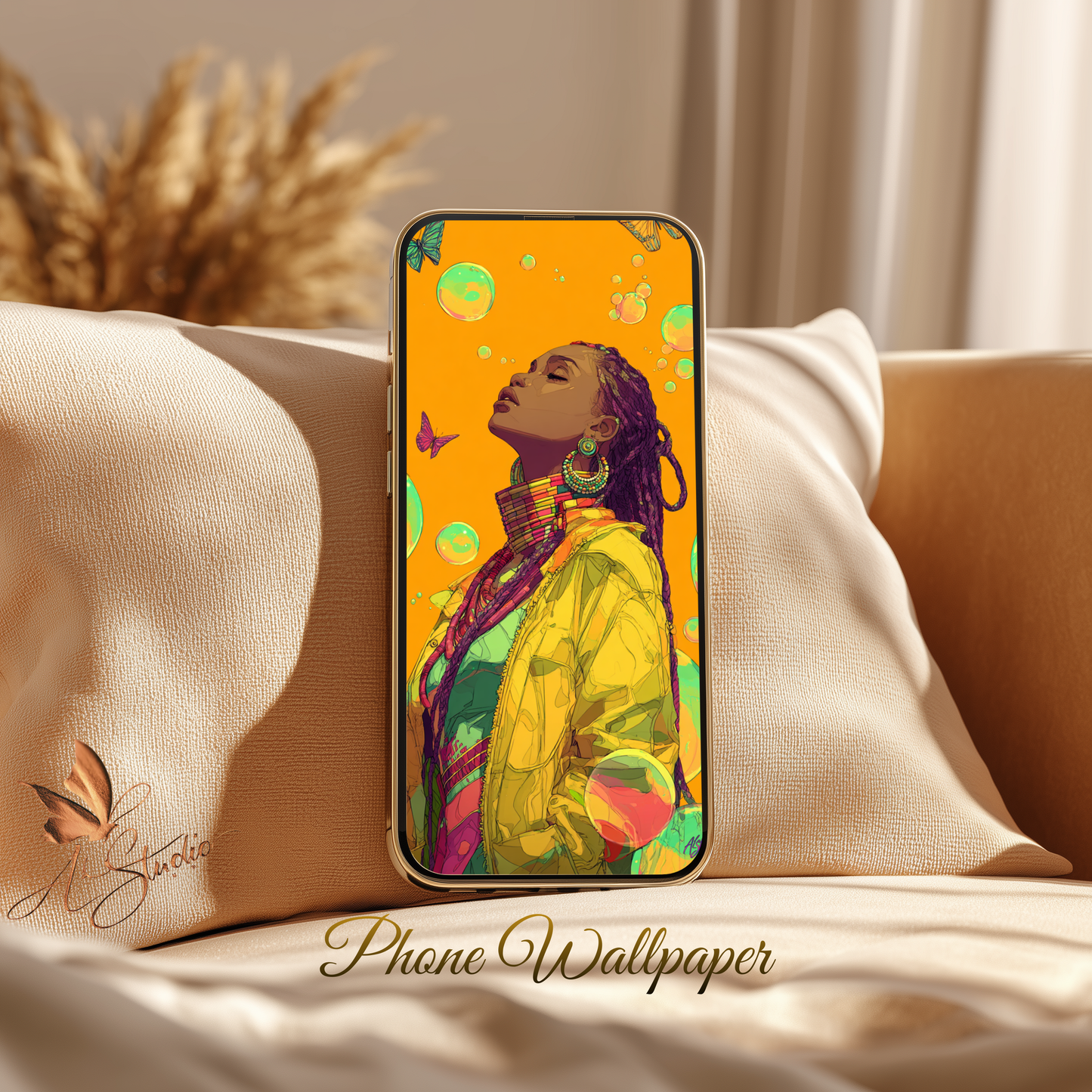 Yellow Jacket Woman –Personal Use – Group 2 –  Standard-Phone Wallpaper