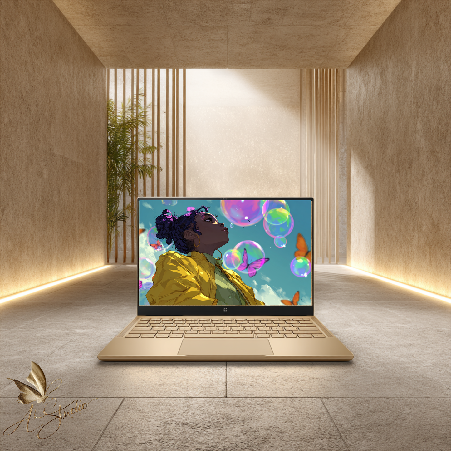 Yellow Jacket Afro-Panamanian Inspired Woman –PC Wallpaper -Display License –  Group 1