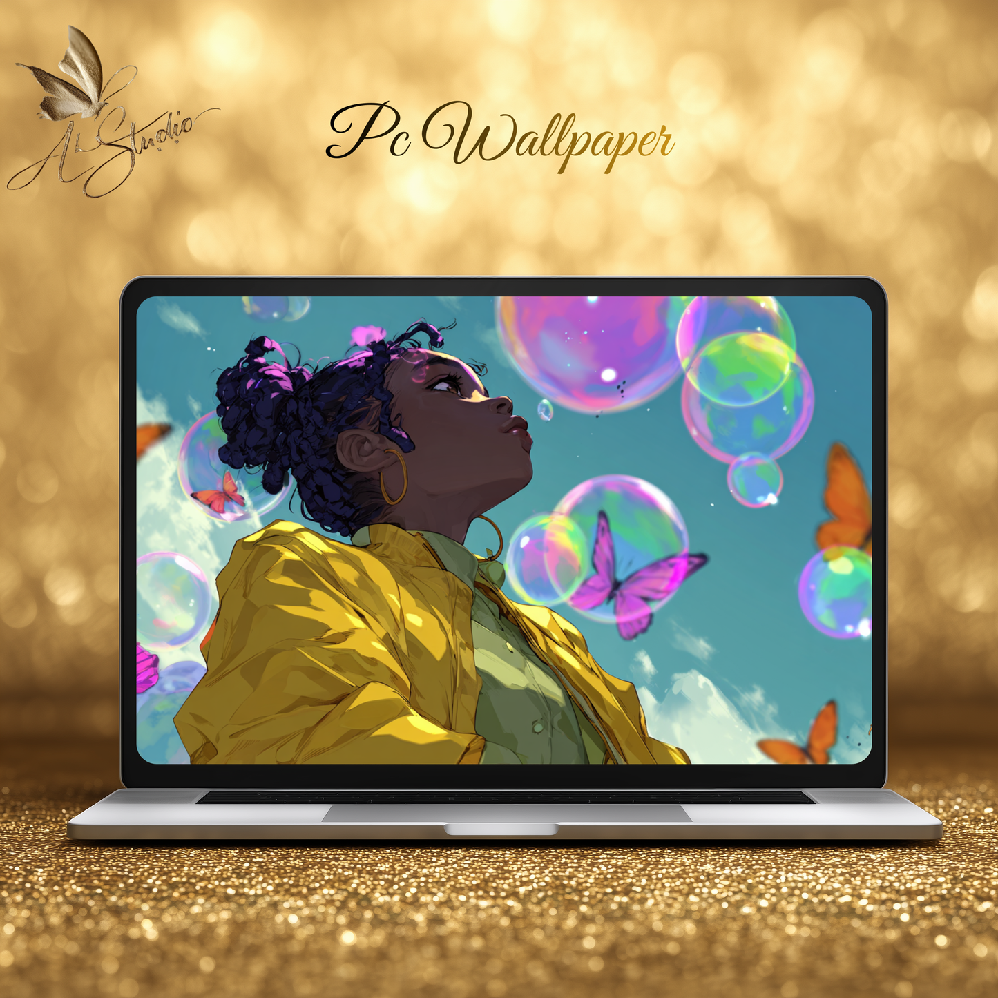 Yellow Jacket Afro-Panamanian Inspired Woman –PC Wallpaper -Display License –  Group 3