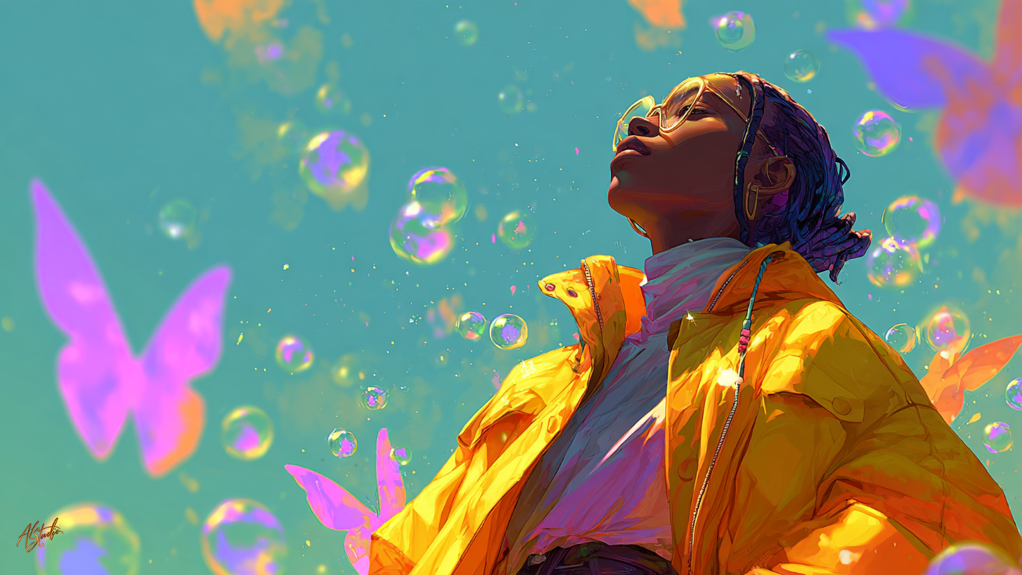 Yellow Jacket Afro-Panamanian Inspired Woman –PC Wallpaper -Display License –  Group 3