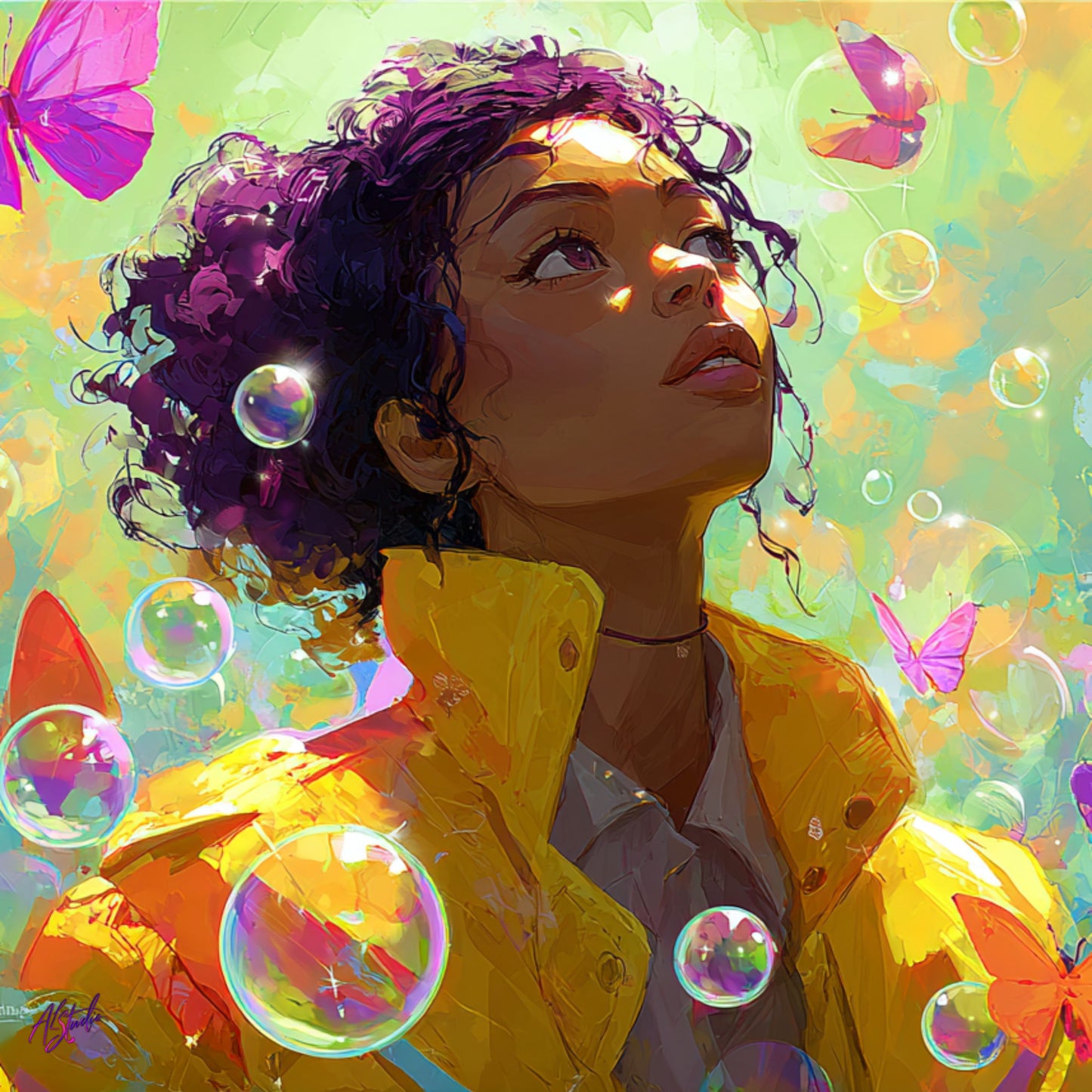 Yellow Jacket Afro-Panamanian Inspired Woman –PC Wallpaper -Display License –  Group 3
