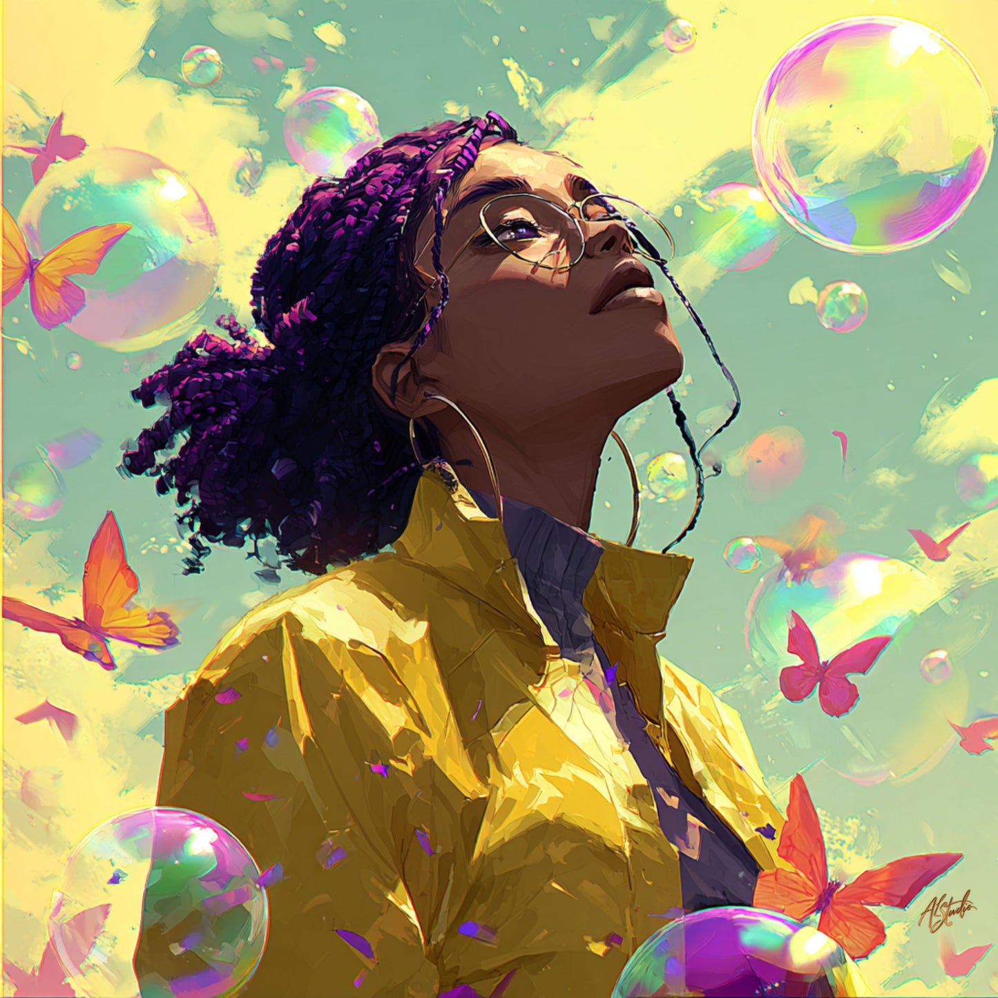 Yellow Jacket Afro-Panamanian Inspired Woman –PC Wallpaper -Display License –  Group 4