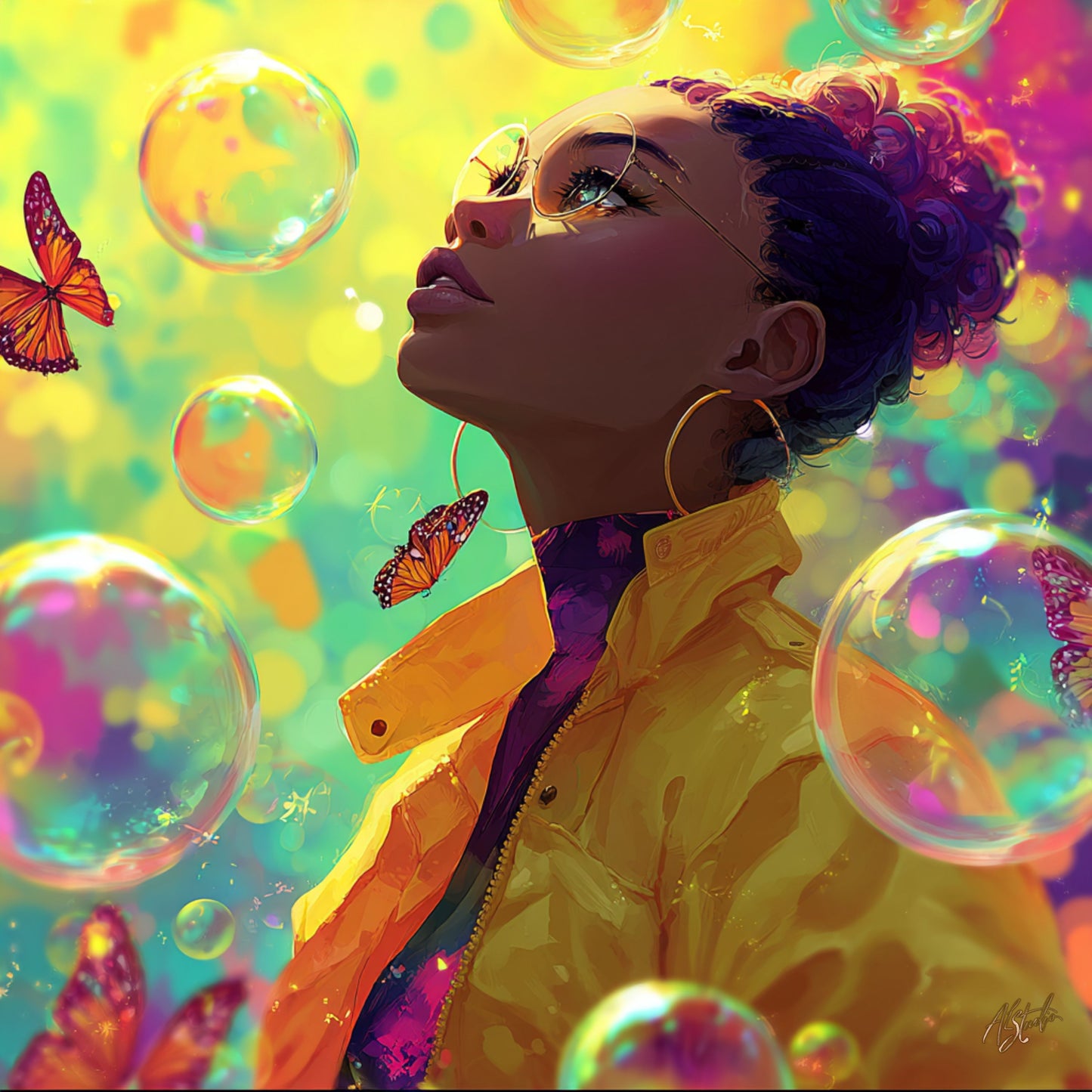 Yellow Jacket Afro-Panamanian Inspired Woman –PC Wallpaper -Display License –  Group 2