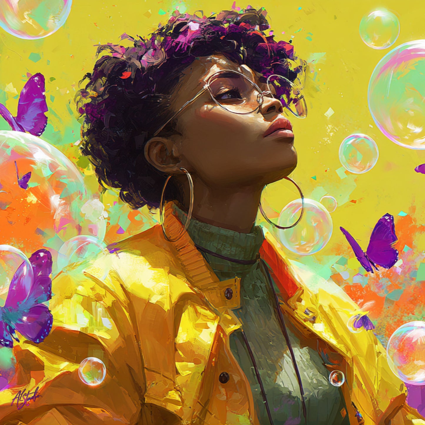 Yellow Jacket Afro-Panamanian Inspired Woman –PC Wallpaper -Display License –  Group 2