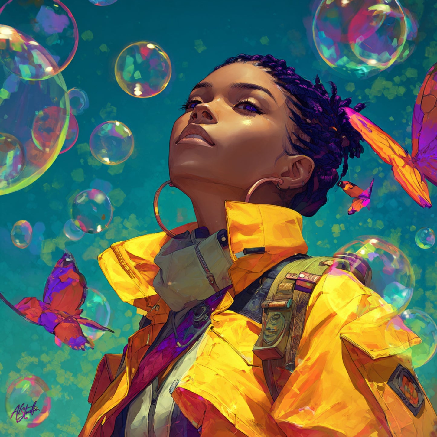 Yellow Jacket Woman –Personal Use – Group 2 –  Standard-Phone Wallpaper
