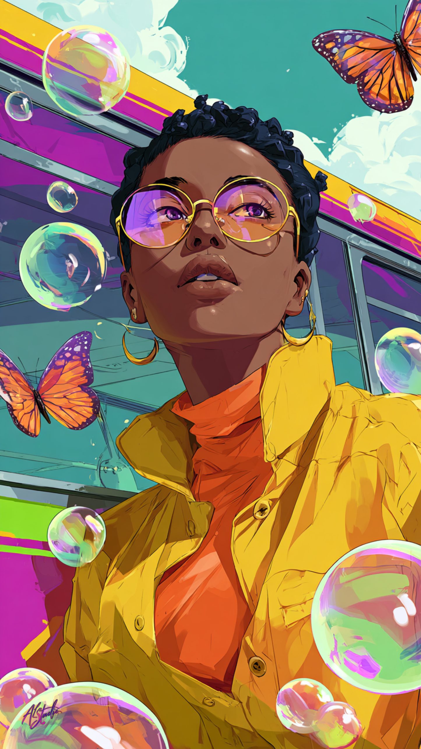 Yellow Jacket Woman –Display License – Group 1 – Standard- Phone Wallpaper