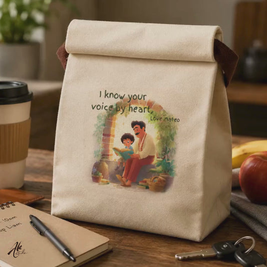 I Know Your Voice by Heart A Personalized Lunch Bag Honoring the Bond Between Father and Son