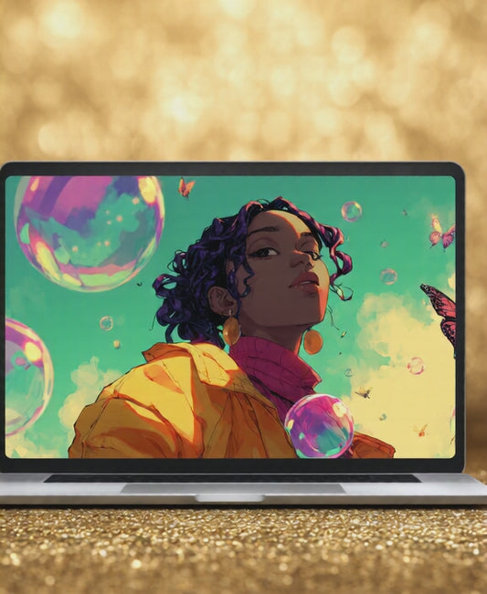 Yellow Jacket Afro-Panamanian Inspired Woman –PC Wallpaper -Display License –  Group 4